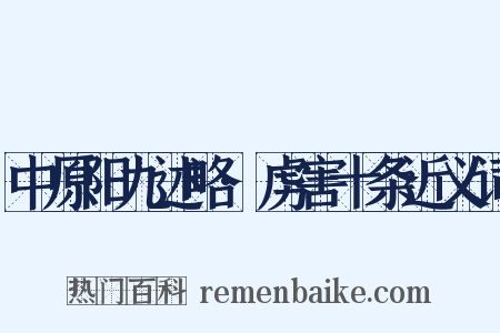 中原阳九述略·虏害十条近义词是什么意思的图片